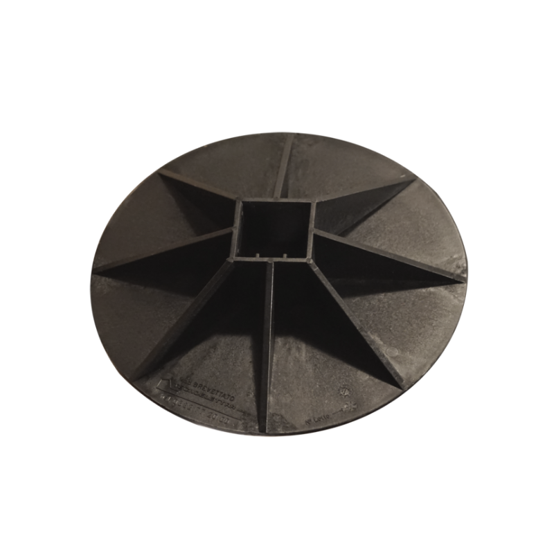 Support anti-vibratile pour rail 41x41 circulaire Ø250 mm