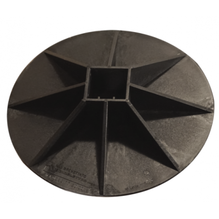 Support anti-vibratile pour rail 41x41 circulaire Ø250 mm