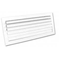 Grille ailettes courbes blanche 300x100 mm