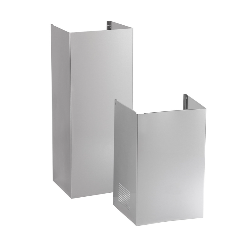 Habillage télescopique inox  du conduit d’évacuation