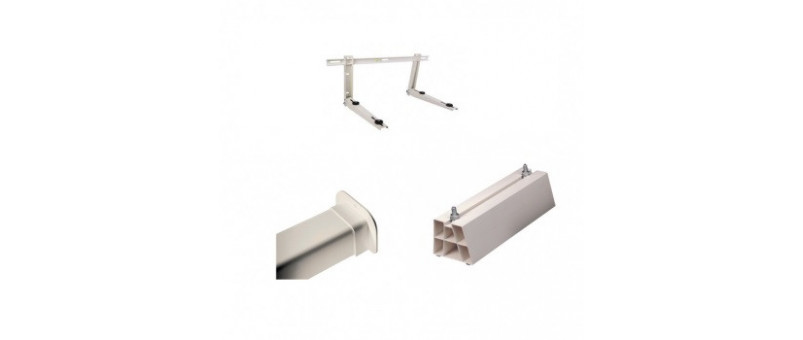 Accessoires clim : goulottes, supports et raccords