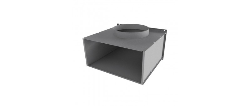 Plénums pour diffuseurs de ventilation carrés piquage D 125 à 315 mm